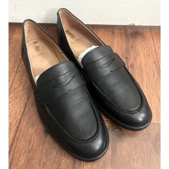 Sam Edelman Shoes - SAM EDELMAN Beatrice Black Leather Penny Loafers Shoes